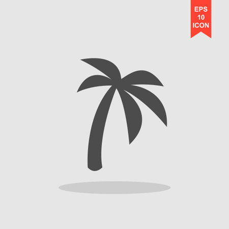 palm icon. Flat design style eps 10のイラスト素材