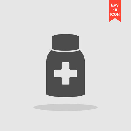 medicine bottle icon. Flat design style EPSのイラスト素材