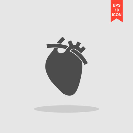 Vector flat heart icon. Flat design style eps 10のイラスト素材