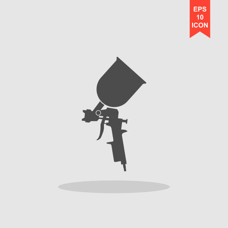 Airbrush car paint icon. Concept illustration for design.のイラスト素材