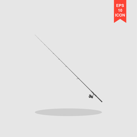 fishing rod icon. Vector concept illustration for design.のイラスト素材