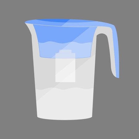 Water jug with a filter. Concept illustration for design.のイラスト素材