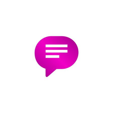 Flat Speech bubble icon. Vector EPS