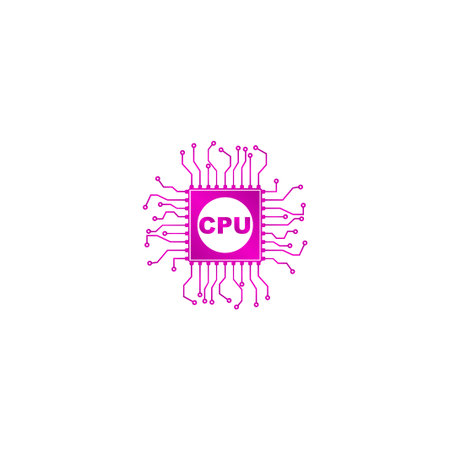 Circuit board icon. Technology scheme square symbol.