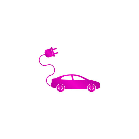 electric car icon. Flat design style eps 10のイラスト素材