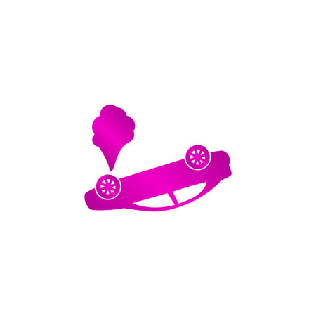 Car crash concept. Layered vector illustration. Flatのイラスト素材