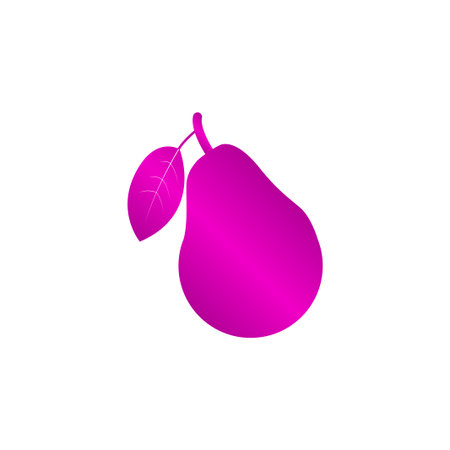 Vector Illustration of a Pear Icon. Flat design style eps 10のイラスト素材