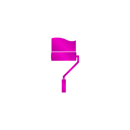 paint roller vector icon. Modern design flat style iconのイラスト素材