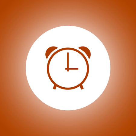 clock icon, Flat design style