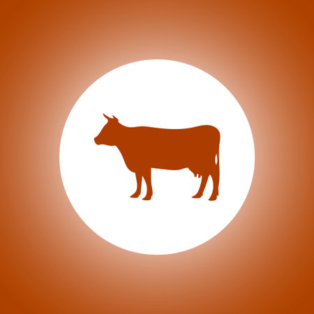 cow icon vector. Modern design flat styleのイラスト素材