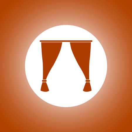 Curtain vector icon. Concept illustration for design.のイラスト素材