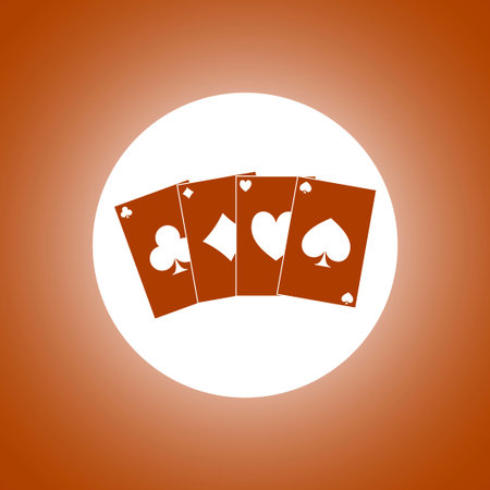 playing cards icon. Flat design styleのイラスト素材