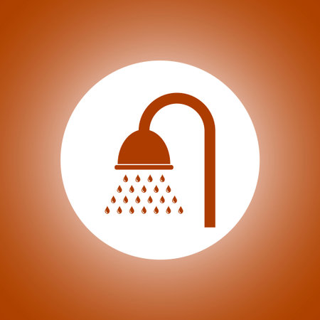 Shower icon. Flat design styleのイラスト素材