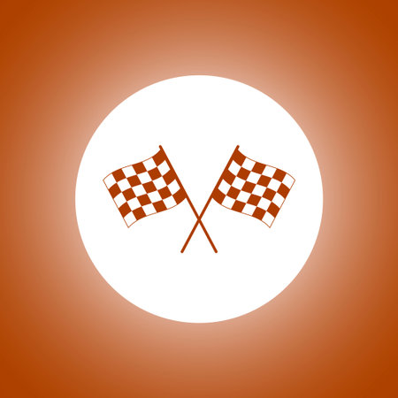 racing flag icon. Flat design styleのイラスト素材