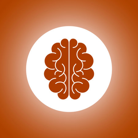Brain icon. Flat style illustration.のイラスト素材