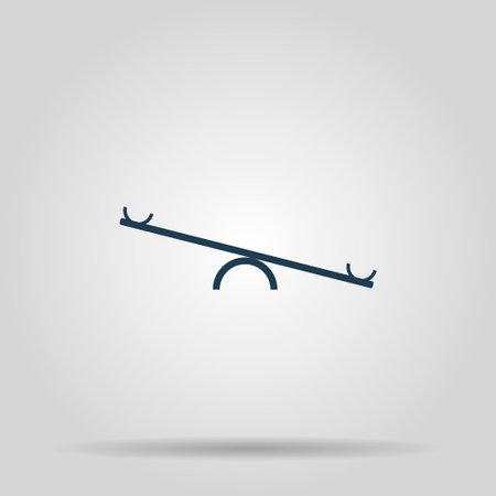 Children Playground with swings. Vector concept illustration for design.のイラスト素材