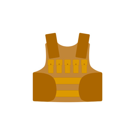 bullet proof vest. body armor suit. protect - vector illustrationのイラスト素材