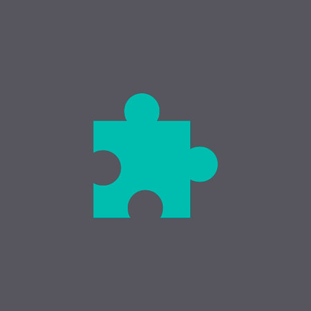 puzzle Flat Icon, isolated. Flat design styleのイラスト素材