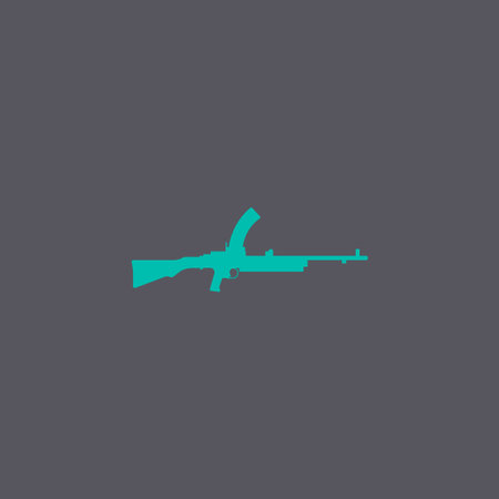 machine gun icon. concept illustration for design.