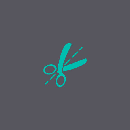 Scissors icon. Flat design style eps 10のイラスト素材