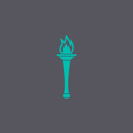 Torch icon - Vector Illustration EPS 10. Flat design styleのイラスト素材