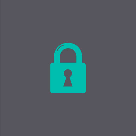 lock icon. Flat design style eps 10のイラスト素材