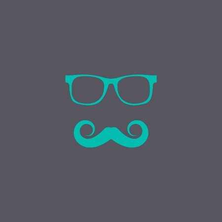 Mustache and Glasses vector icon. Flat EPSのイラスト素材