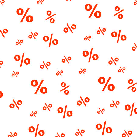 Percent sign seamless business concept pattern.のイラスト素材