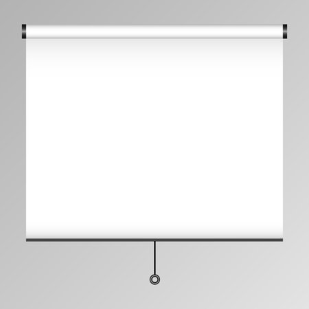Empty Projection screen, Presentation board, blank whiteboard for conferenceのイラスト素材