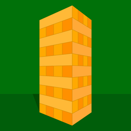 Tower block game illustration.のイラスト素材