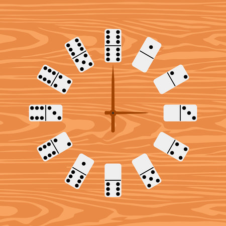 simple clock domino. Vector illustration flat design.のイラスト素材