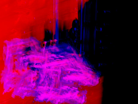 A beam of energy passing through the fire, dissolving into darknessの写真素材