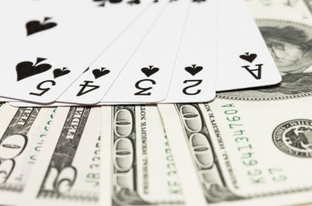 Cards and Cashの写真素材