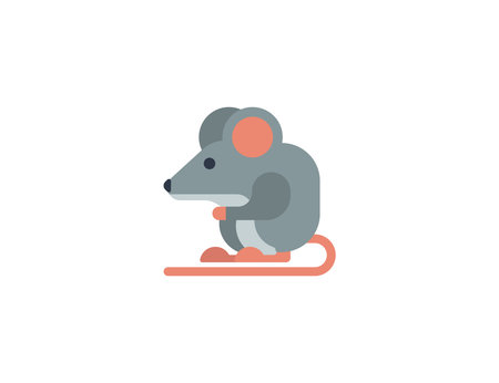 Rat vector flat emoticon. Isolated Rat emoji illustration. Rat iconのイラスト素材