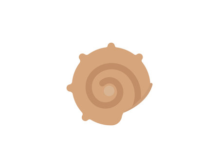 Spiral Shell vector flat emoticon. Isolated Spiral Shell emoji illustration. Shell iconのイラスト素材