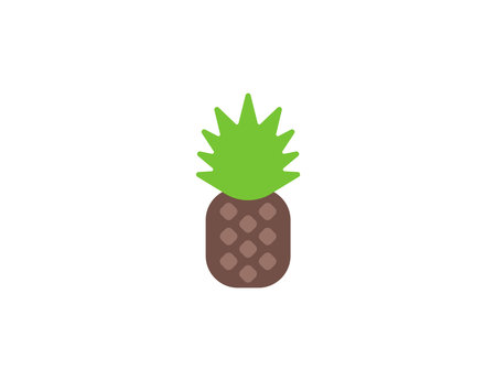 Pineapple vector flat emoticon. Isolated Pineapple emoji illustration. Pineapple iconのイラスト素材