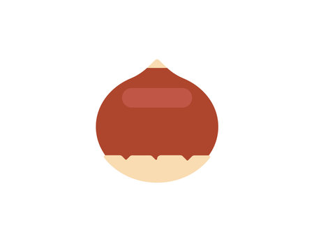 Chestnut vector flat emoticon. Isolated Chestnut emoji illustration. Chestnut iconのイラスト素材