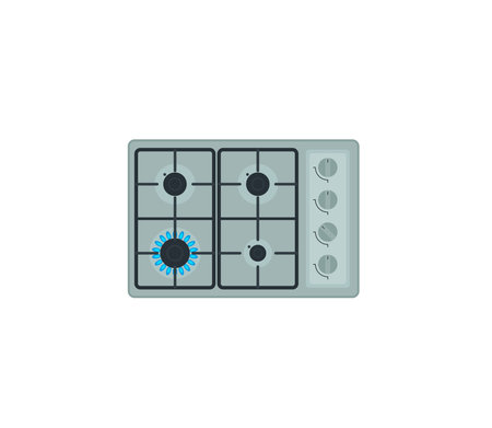Gas stove vector isolated icon. Emoji illustration. Gas stove vector emoticonのイラスト素材