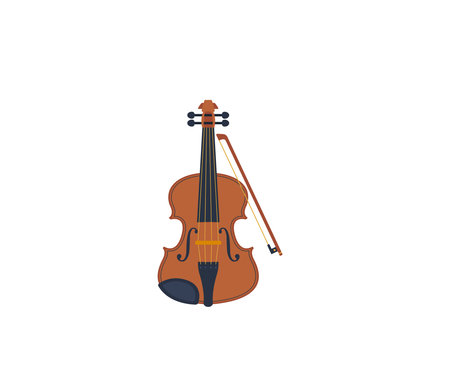 Violin vector isolated icon. Violin emoji illustration. Violin vector isolated emoticonのイラスト素材