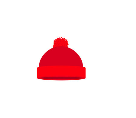 Wool hat vector isolated icon. Emoji illustration. Knit hat vector emoticonのイラスト素材