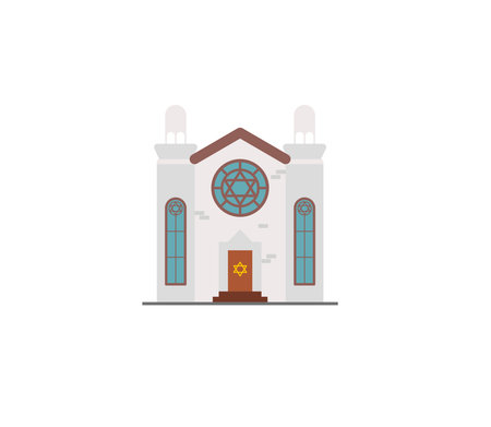 Synagogue vector isolated icon. Synagog emoji illustration. Synagogue vector isolated emotico