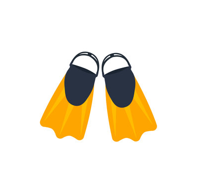 Diving flippers vector isolated icon. Equipment Diving flippers emoji illustration. Equipment Diving flippers vector isolated emoticonのイラスト素材