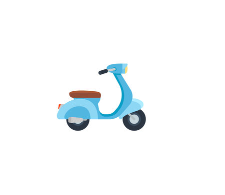 Motor scooter vector isolated icon. Motor scooter emoji illustration. Motor scooter vector isolated emoticonのイラスト素材