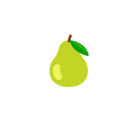 Pear vector isolated icon. Emoji illustration. Pear vector emoticonのイラスト素材