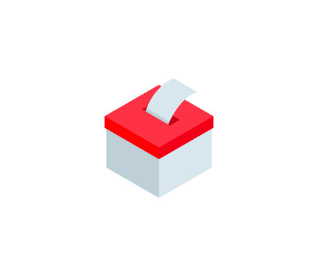 Ballot box vector isolated icon. Emoji illustration. Election box vector emoticonのイラスト素材
