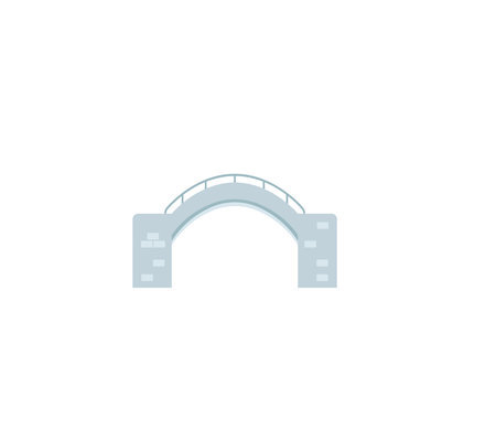 Bridge vector isolated icon. Emoji illustration. Arch Bridge vector emoticonのイラスト素材