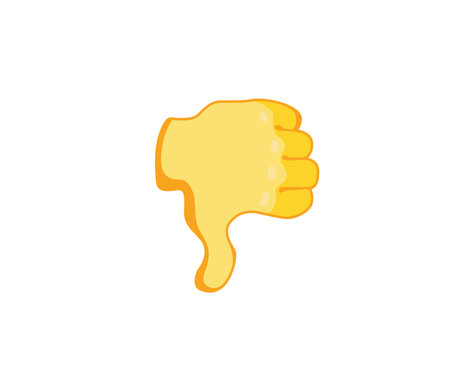 Thumb down emoji gesture vector isolated icon illustration. Dislike button gesture iconのイラスト素材