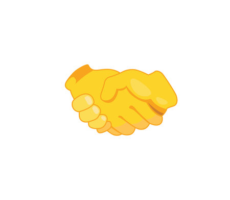 Handshake vector flat icon. Isolated hand shake emoji illustrationのイラスト素材