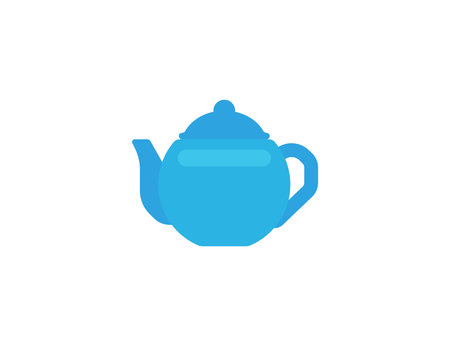 Teapot vector flat emoticon. Isolated Teapot illustration. Teapot iconのイラスト素材