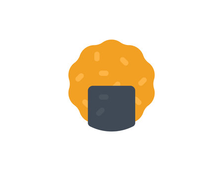 Rice Cracker vector flat emoticon. Isolated Rice Cracker emoji illustration. Rice Cracker iconのイラスト素材
